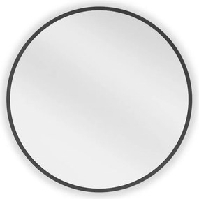 Mexen Loft ronde badkamerspiegel 35 cm, zwarte rand - 9850-035-035-000-70