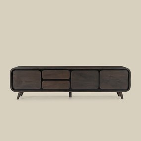 Donkerbruin Tv-meubel Mangohout 200cm - 200x40x55cm.