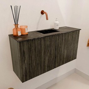 Mondiaz Joya DLux 80cm toiletmeubel shadow met wastafel faye midden zonder kraangat lava