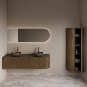 Gliss Design Alluro kolomkast 160cm met ronding links castle brown