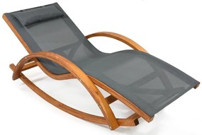 Houten schommel-ligbed Elba Garden Point grijs