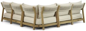 Hoek loungeset 5 personen Teak Old teak greywash  Santika Furniture Santika