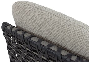 Tuinstoel Aluminium/wicker Grijs-antraciet Santika Yovan