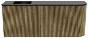 Mondiaz Joya 100cm toiletmeubel ronding rechts dusk met wastafel faye links zonder kraangat urban