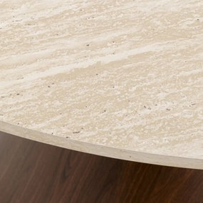 Kare Design Cono Ronde Eettafel Travertinlook - 120 X 120cm.