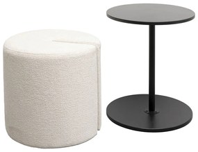 Kare Design Better Together Bijzettafel Met Ronde Poef - 46 X 46cm.