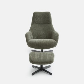 Draaifauteuil met voetensteun Roye