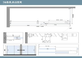 Brauer Stellar douchecabine met draaideur 160x80cm koper geborsteld PVD