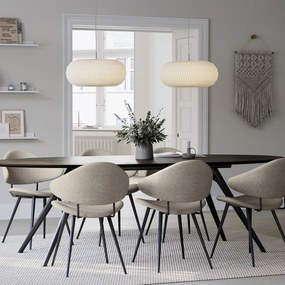 Dan-Form Napoleon Design Eetkamerstoel Grijsbruin Boucle
