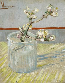 Kunstreproductie Sprig of flowering almond in a glass (1888), Vincent van Gogh