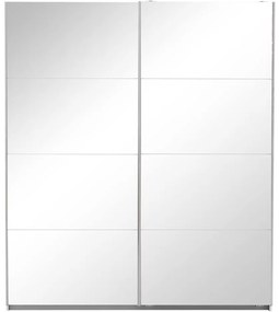 Goossens Basic Kledingkast Miami, 180 cm breed, 210 cm hoog, 2x spiegel schuifdeuren