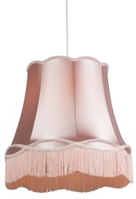 Stoffen Eettafel / Eetkamer Retro hanglamp roze 45 cm - Granny Retro E27 rond Binnenverlichting Lamp
