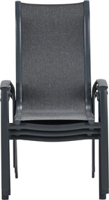 Garden Impressions Hilly tuinstoel stapelbaar - donker grijs