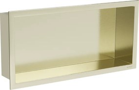 Mexen X-Wall-R nisplank met flens 45 x 20 cm, goud geborsteld - 1950452010