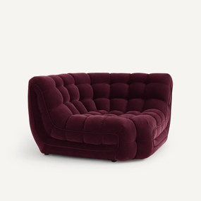 Modulaire gestoffeerde hoek, fluweel, JUD