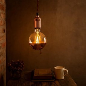 Byron antiek koper hanglamp – pendel aluminium E27 500 cm