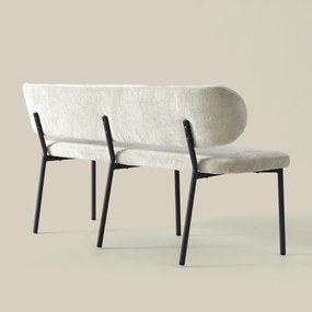 Eetkamerbank Beige Stof Met Rugleuning 155 Cm