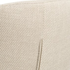 CLARA Beige (stof Monza 24)/zwarte poten - MODERNE GESTOFFEERDE KUIPSTOEL VOOR WOONKAMER/EETKAMER/KANTOOR LOFT