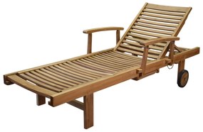 Showroommodel Comfort lounger ligbed verstelbaar teak