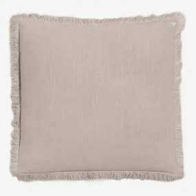Vierkant Kussen 45x45 Cm Van Nedeliya-katoen Zand Grijs - Sklum
