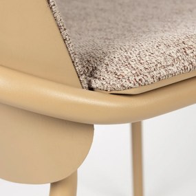 Zuiver Clip Moderne Eetkamerstoel Buisframe Beige