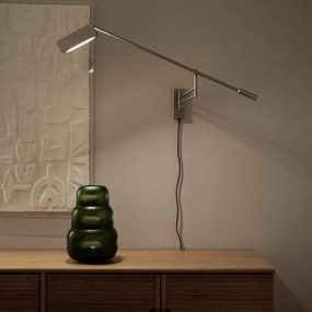 Scharnierende wandlamp, satijn nikkel, Phili