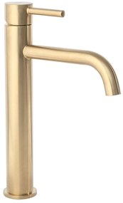 Wastafelkraan Rea Lungo Gold Brush High