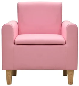 vidaXL Kinderbank kunstleer roze