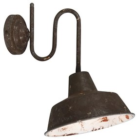 Vintage wandlamp bruin kantelbaar - Factory Landelijk / Rustiek E27 rond Binnenverlichting Lamp