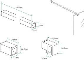 Mueller Slimline stabilisatiestang 120cm geborsteld brons