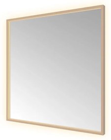 Hotbath &MORE Spiegel direct en indirect LED color changing spiegelverwarming met afstandsbediening Geborsteld koper PVD SQU80BCP