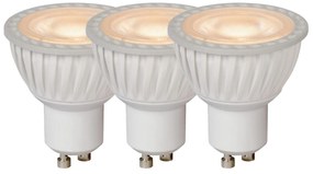 Lucide Bulb dimbare LED lamp 3000K GU10 5W 5cm wit - set van 3