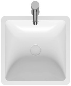 Riho Avella waskom solid surface vierkant wit mat