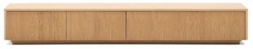 Kave Home Helvine Laag Tv-meubel Eiken Met Ribbels - 200x40x30cm.