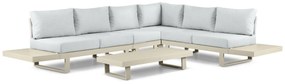 Hoek loungeset 6 personen Aluminium Taupe Lifestyle Garden Furniture Lorenzo