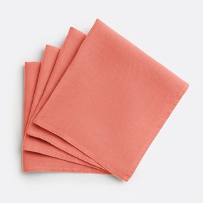 Set van 4 servetten van gewassen linnen Victorine