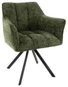 Velvet Eetkamerstoel Draaibaar Groen