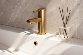Brauer Gold Edition ColdStart wastafelkraan energy-saving model A messing geborsteld PVD