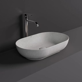 Rak Skin ovale waskom 55x35cm wit beton