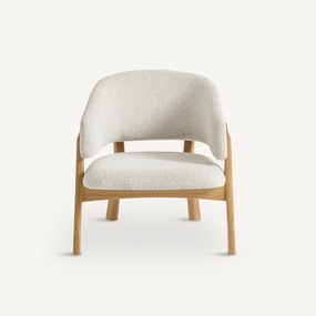 Fauteuil in bouclette stof, Chablis
