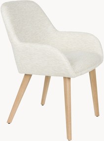 Gestoffeerde eetstoelen Loua met armleuningen, 2-delig