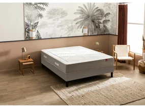 Ensemble matras met veren L'Échappée + lattenbodem