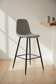 Zwarte Teok stoffen kruk