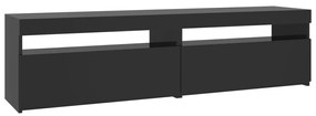 vidaXL Tv-meubelen 2 st LED-verlichting 75x35x40 cm hoogglans zwart