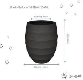 Pot Bordo Tall Balloon Black