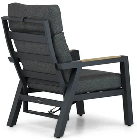 Stoel en Bank Loungeset 5 personen Aluminium/teak Grijs  Lifestyle Garden Furniture Marseille