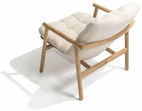 4 Seasons Outdoor Samos loungestoel teak  Loungestoel    beige weerbestendig