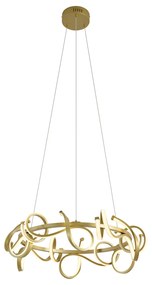 Design hanglamp goud rond 3-staps dimbaar - Krisscross