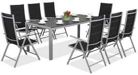 Tuinmeubelen van aluminium met grote tafel Polywood Verona voor 8 personen Garden Point