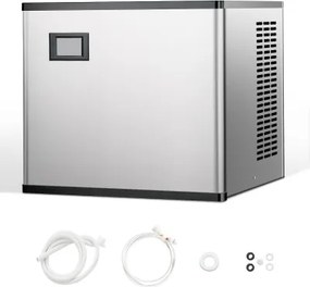 VEVOR Ice Machine Head Commerciële ijsmachine IJsmachine (alleen kop) 136 kg/dag, roestvrij staal + PE-kunststof kop IJsmachinekop met slim bedieningspaneel en reiniging met één knop
